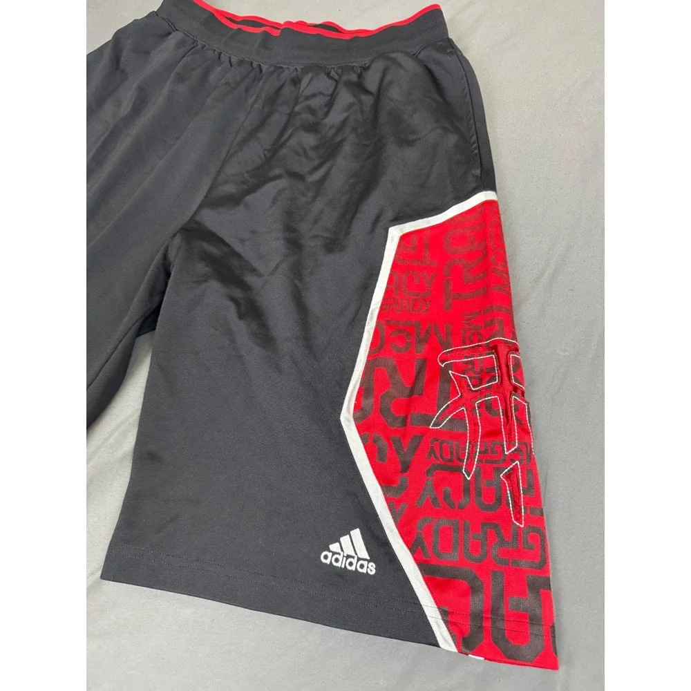 Adidas T-MAC Tracy McGrady Y2K Basketball Shorts Black Red Graphic Mens L 2006